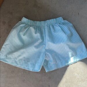 Light Blue Elastic Waist Shorts